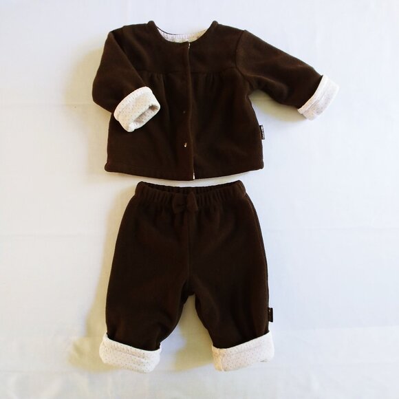2 pc Bout'Chou Fleece Coordinated Jacket and Pant Set 1 Month - Picture 12 of 12